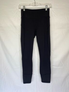 LULULEMON WOMENS IN MOVEMENT 7/8 TIGHT 25 EVERLUX BLACK LEGGINGS SZ 6 W5BPGS